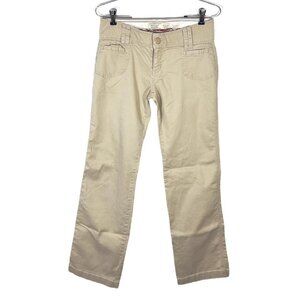 Old Navy Trouser Pants Vintage Y2K Tan‎ Mid Rise Dress Size 2